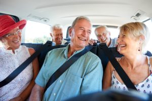 Group of Seniors in Rideshare